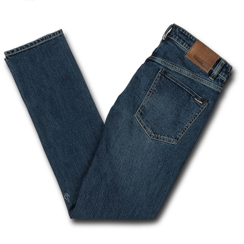 NWT VOLCOM 2X4 SKINNY BLUE LOW RISE JEANS SIZE 28